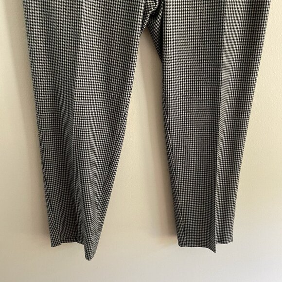 Talbots Women 16 Gray Black Houndstooth Career Straight Leg Hampshire Ankle Pant - Picture 3 of 11